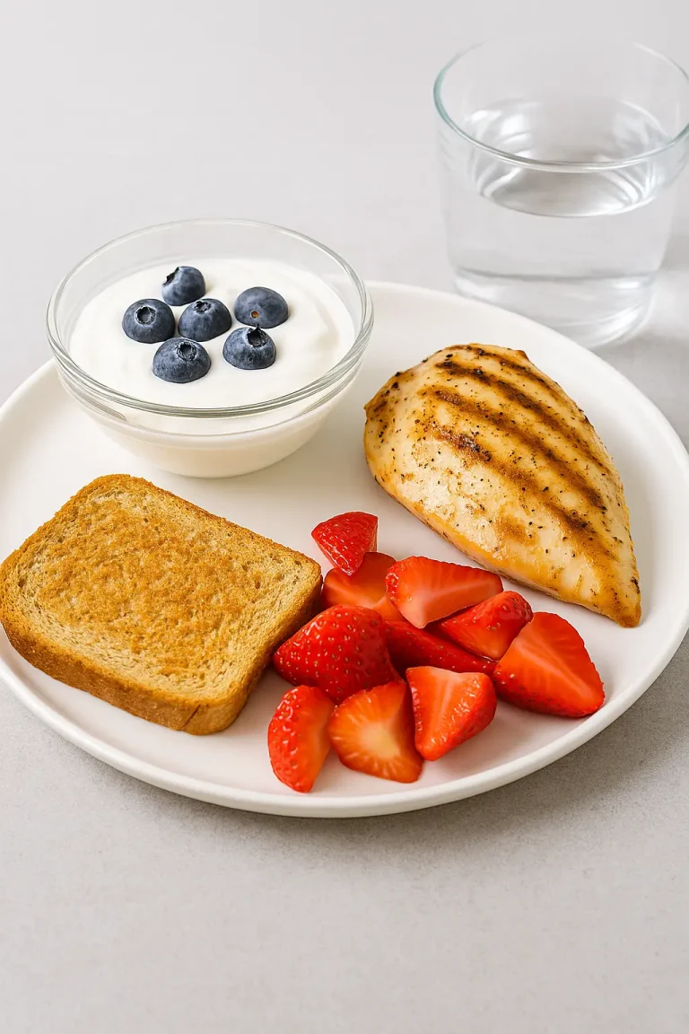 What to eat after HIIT workout: a balanced post-HIIT meal with lean protein, quinoa, and vegetables